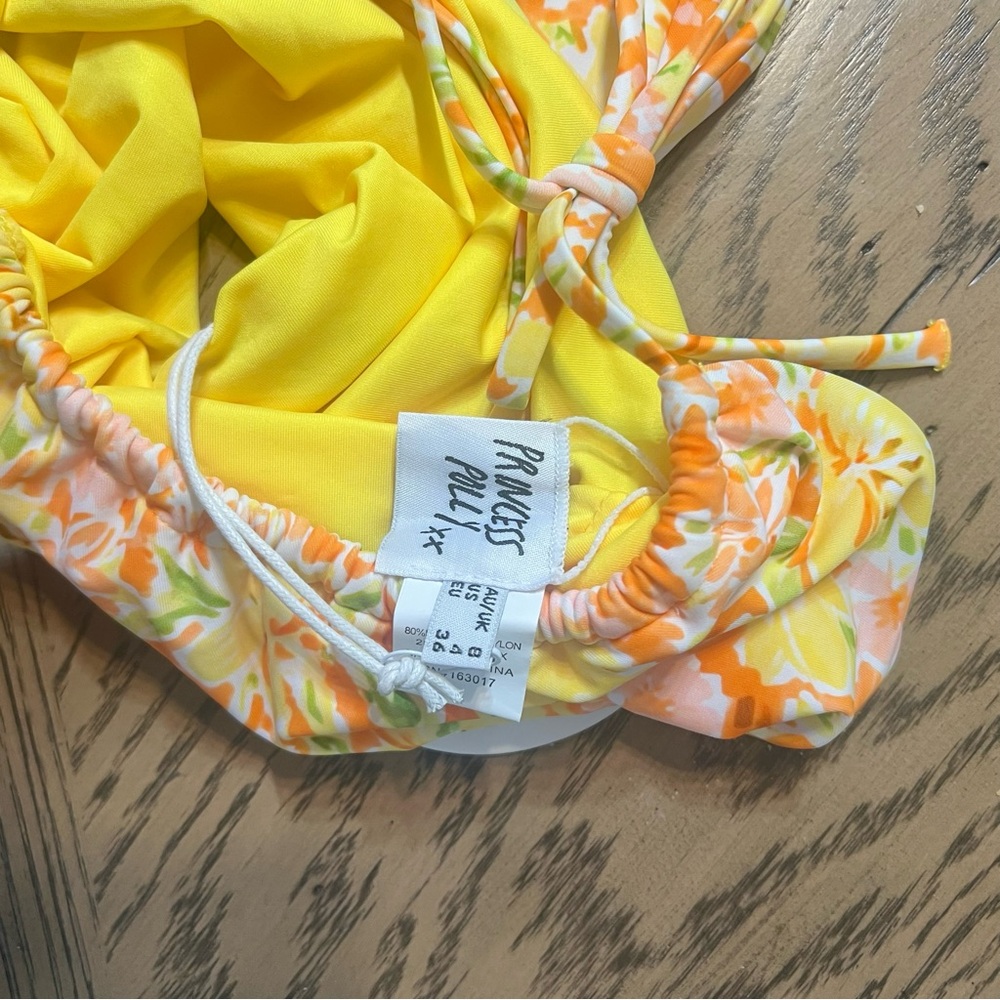 Princess Polly one piece swimsuit Yellow Floral new beach summer pool - Picture 9 of 12